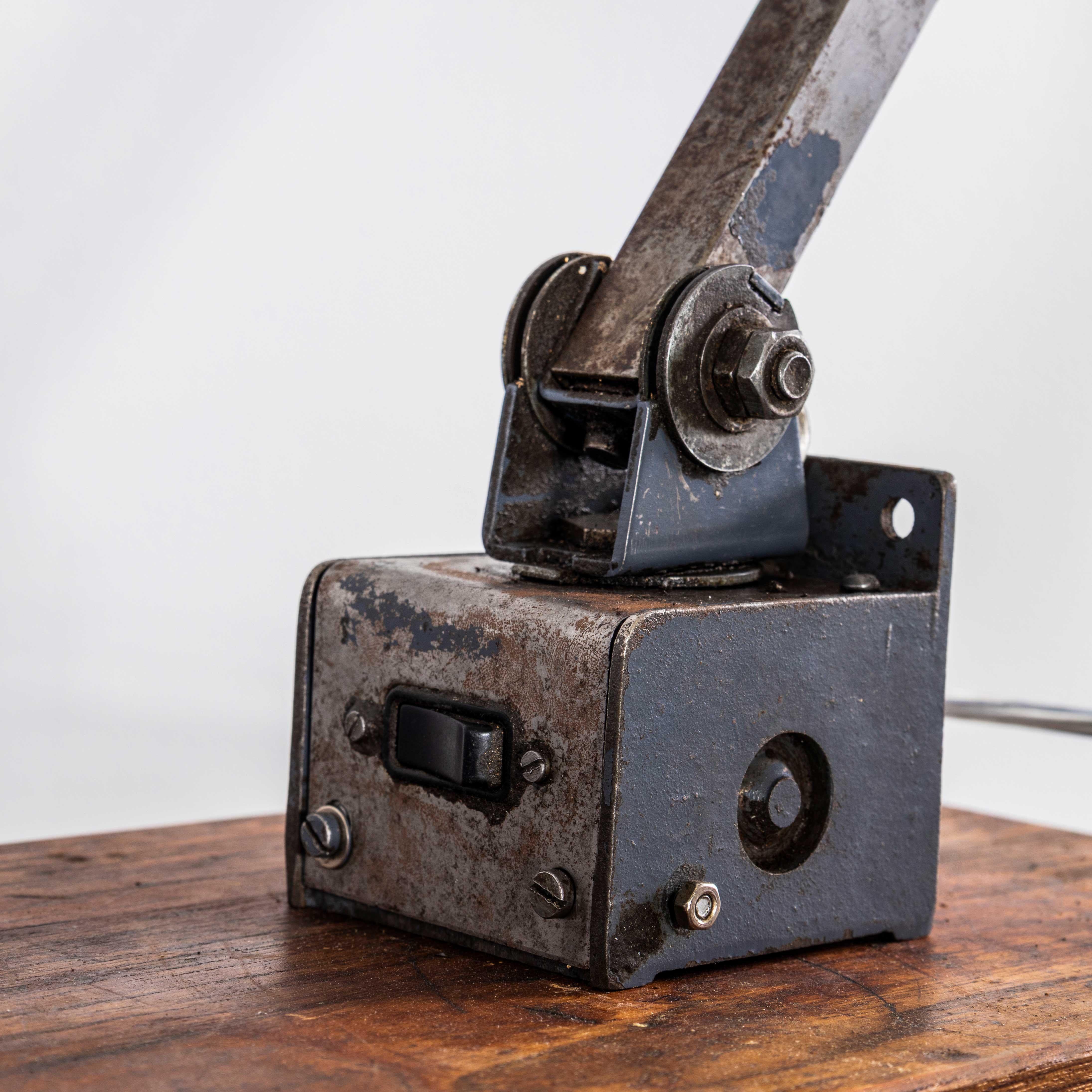 Aluminum 1950's Workshop Task Lamp By Mek Elek For Sale