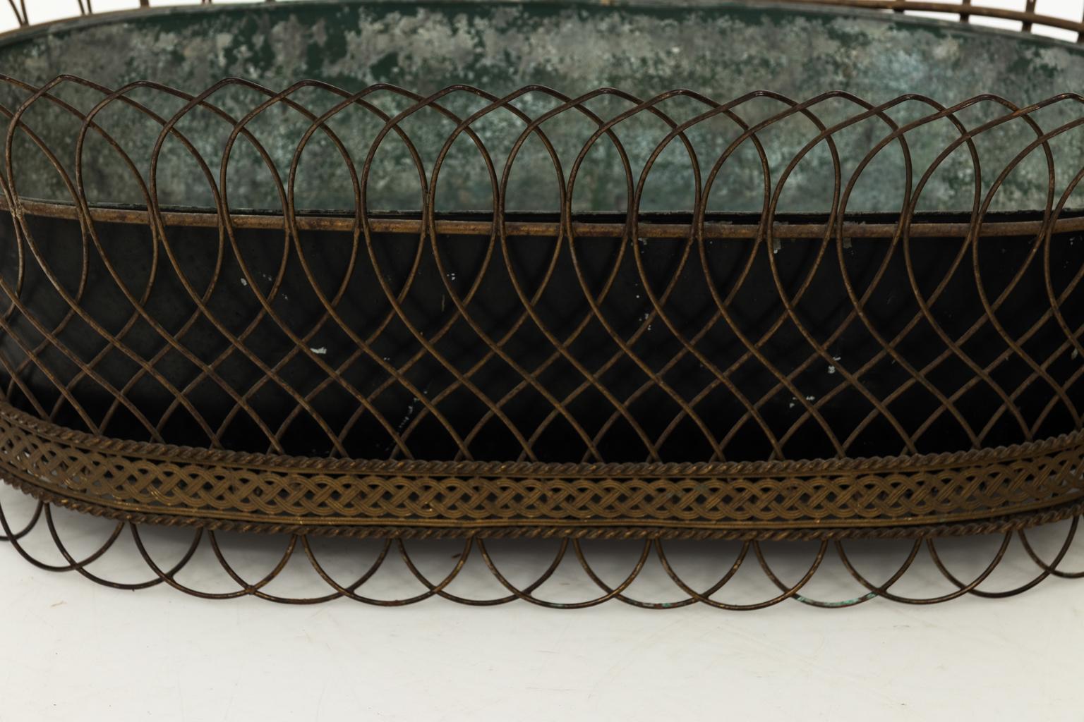 1950s Woven Wire Decorative Basket 2
