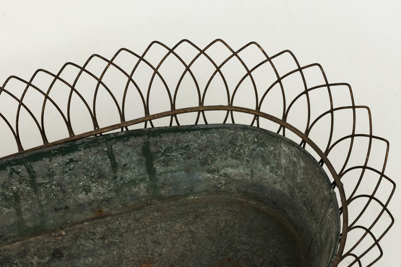 1950s Woven Wire Decorative Basket 3