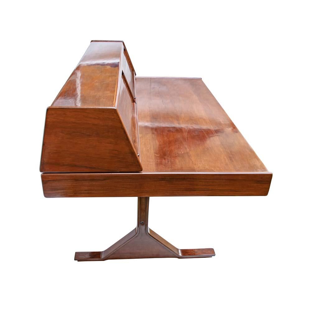 1950s Writing Desk Italian Design by Gianfranco Frattini for Bernini Rosewood 1