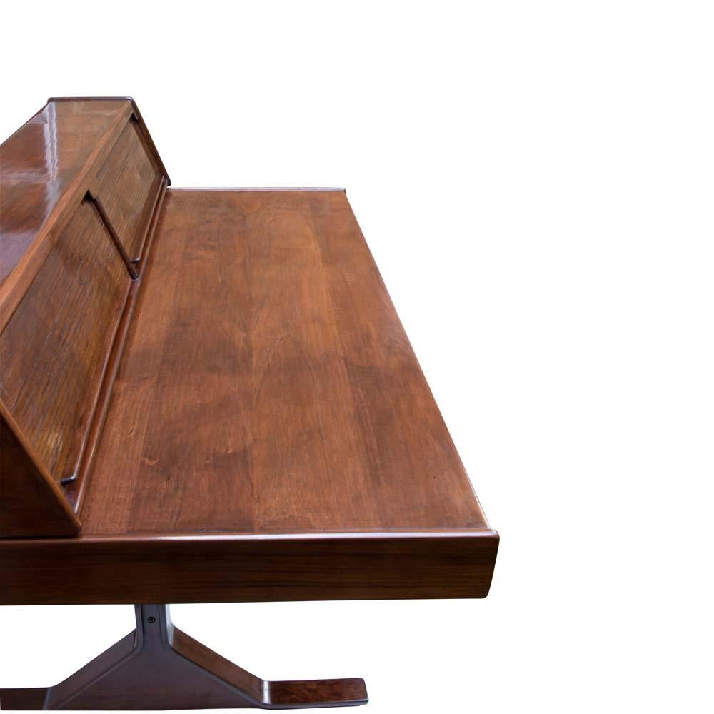 1950s Writing Desk Italian Design by Gianfranco Frattini for Bernini Rosewood 3