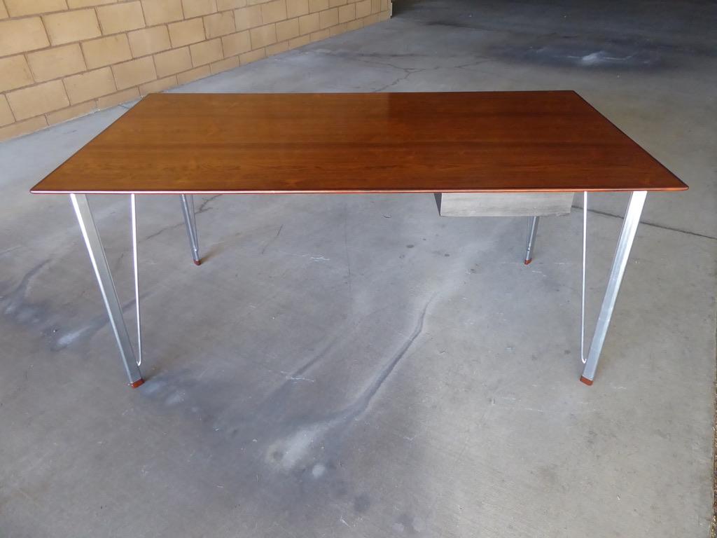 Mid-Century Modern 1950s Writing Table with One Drawer by Arne Jacobsen for Fritz Hansen
