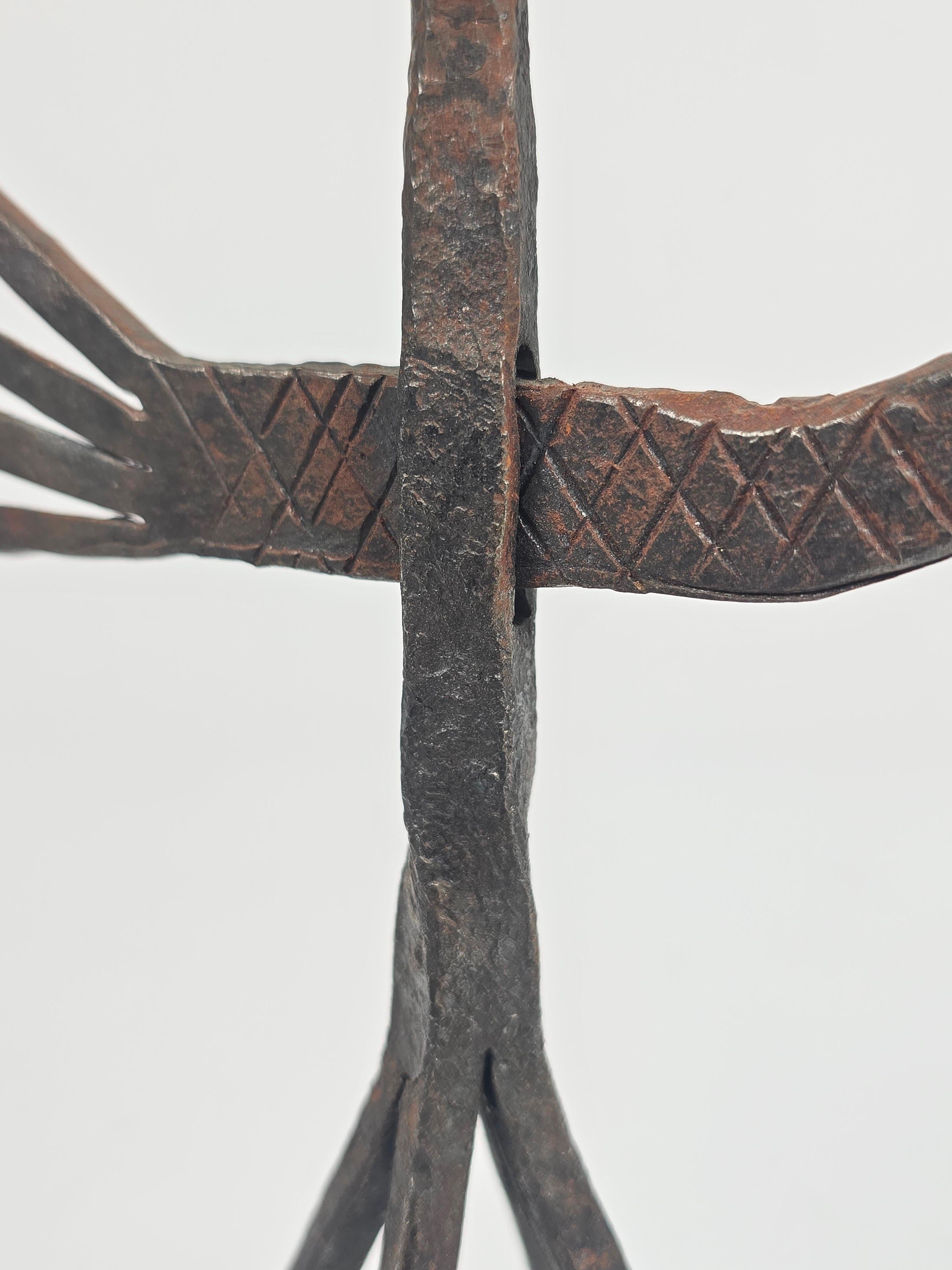 1950s Wrought Iron Bird Candelstick from Jean Touret , Atelier Marolles, France For Sale 10