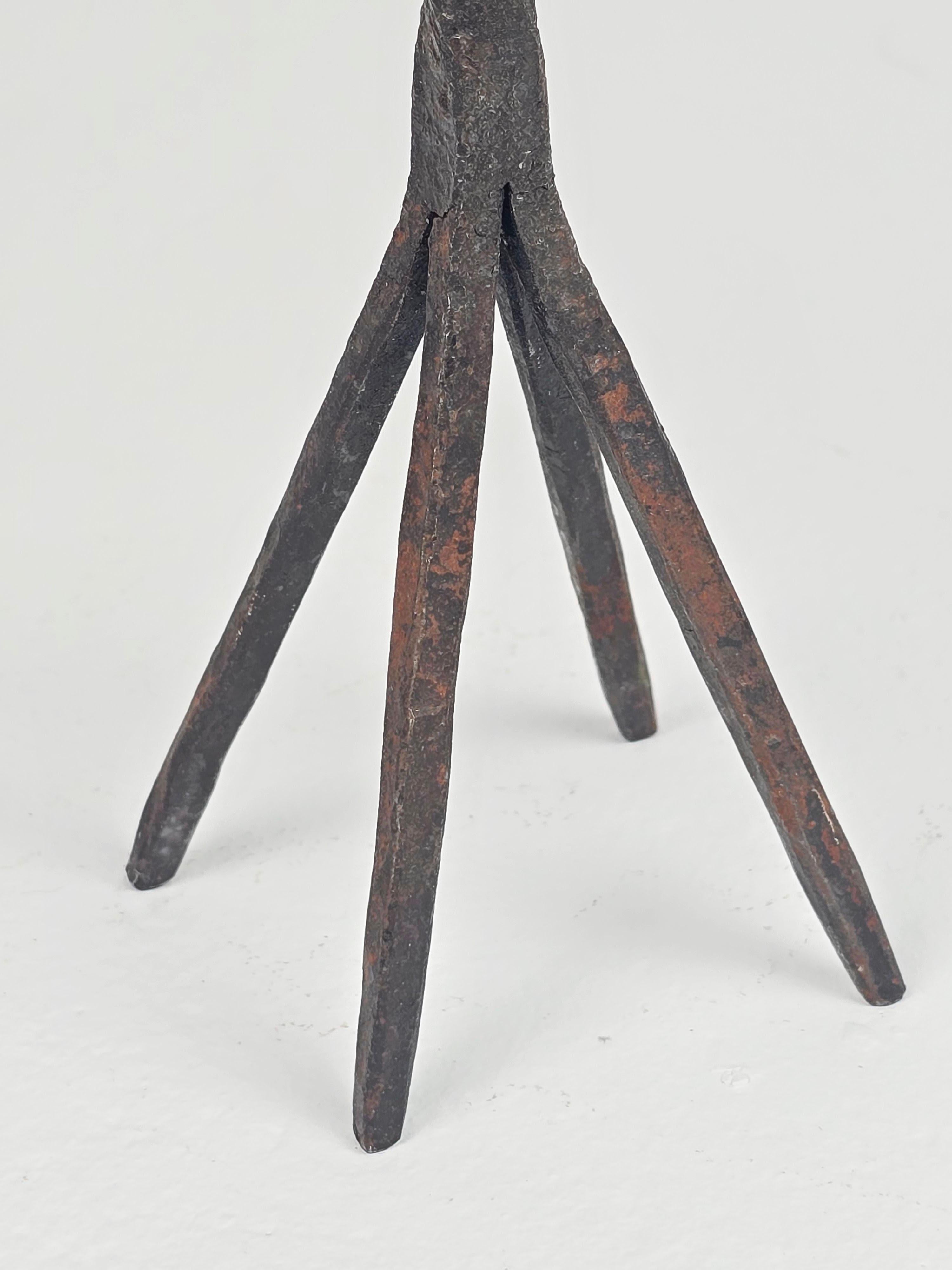 1950s Wrought Iron Bird Candelstick from Jean Touret , Atelier Marolles, France For Sale 12