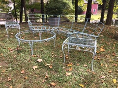 1950s Wrought Iron  Curved Sofa Garden Set