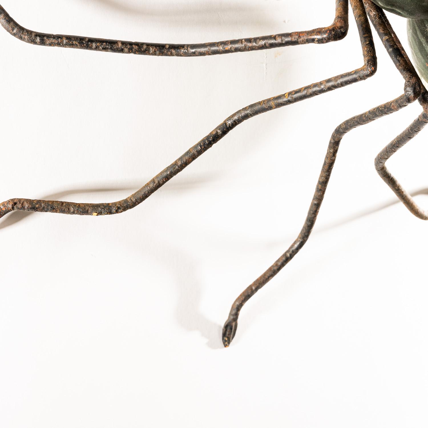 1950's Wrought Iron & Murano Glass Brutalist Spider In Good Condition In Schoorl, NL