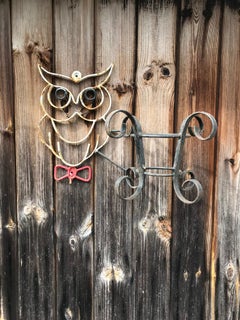 1950's Wrought Iron Owl Planter
