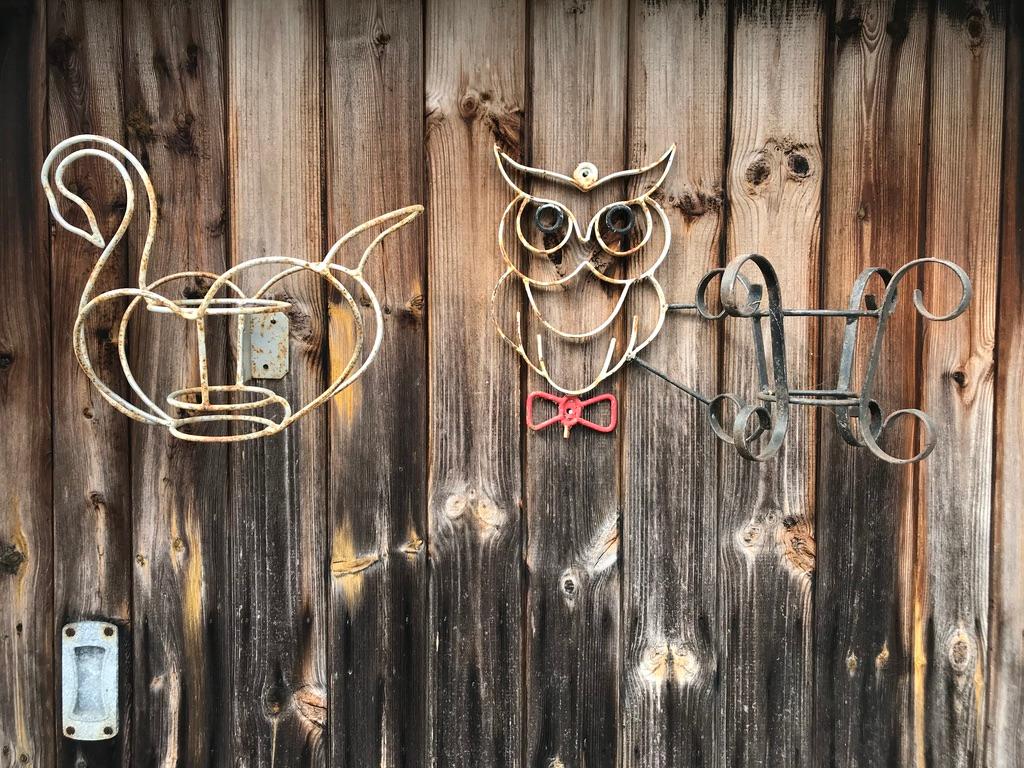 Hand-Crafted 1950's Wrought Iron Owl Planter For Sale