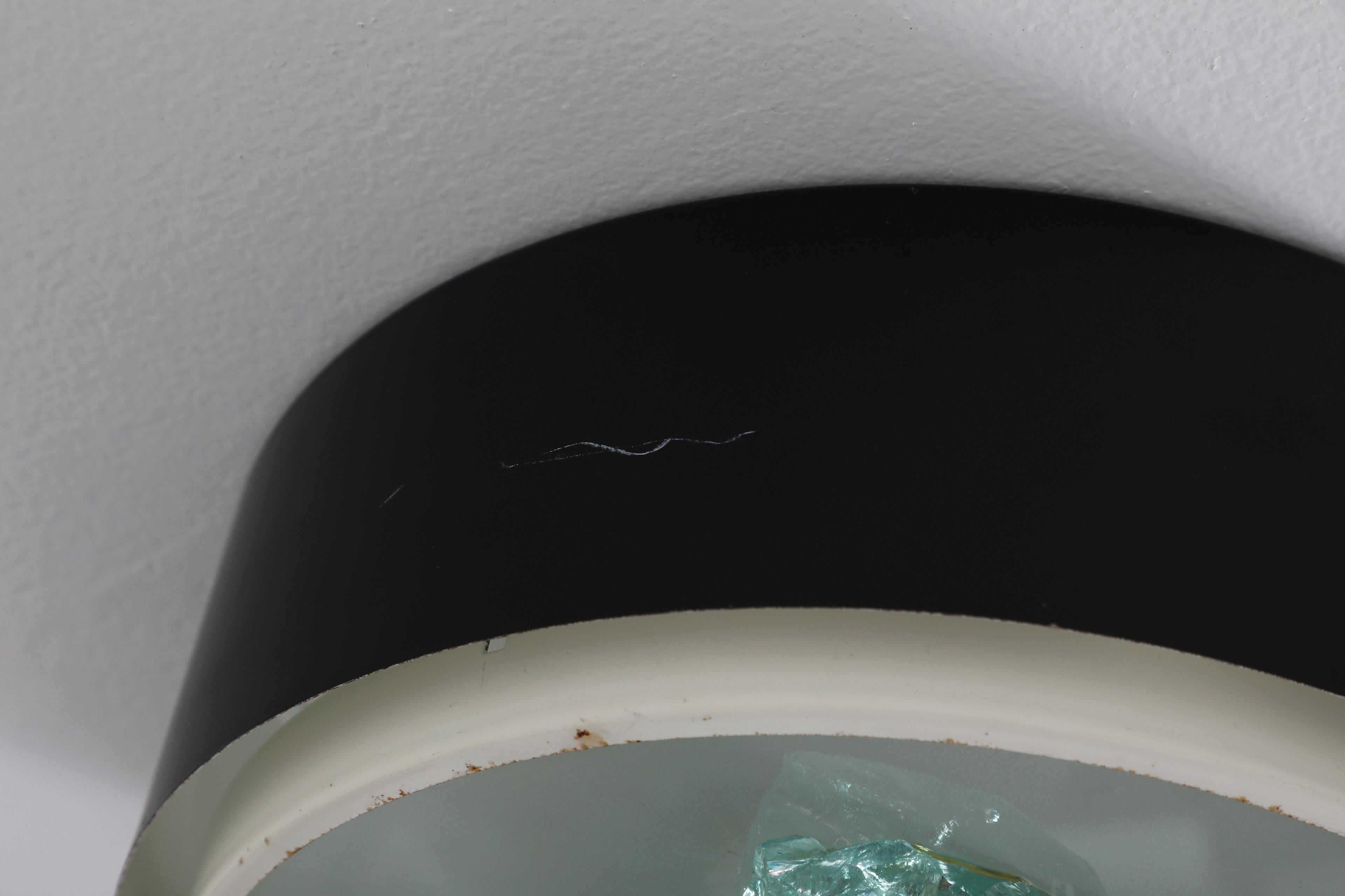 20ième siècle Lampe à encastrer noire et blanche des années 50 RAAK R-28/P Shards en vente
