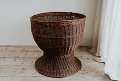 Extra Large Jardinière/Planter en Rotin/Osier des années 1950