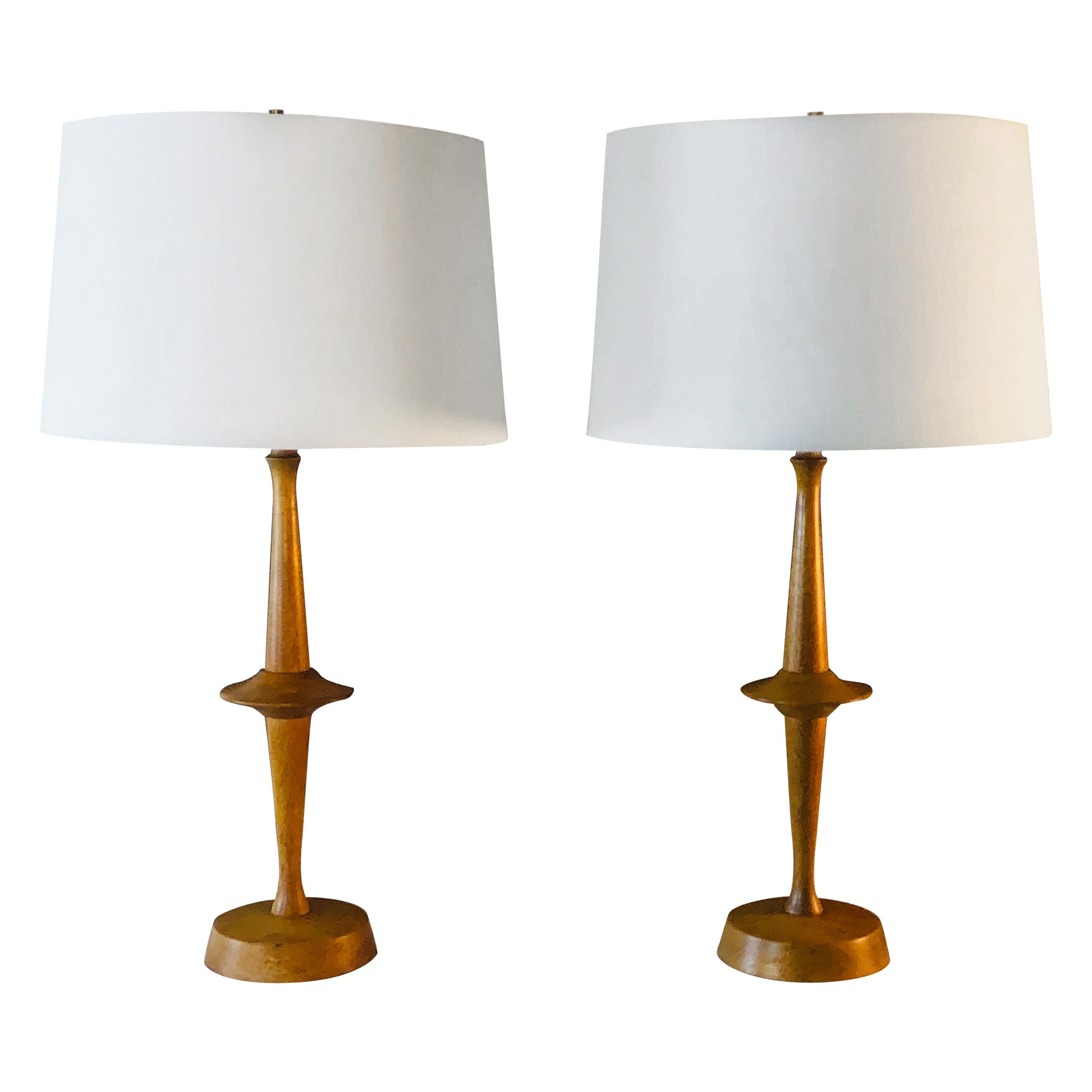 1950s Yasha Heifetz Atomic-Style Table Lamps, Pair For Sale