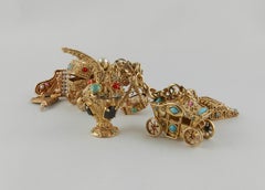 1950s Yellow Gold Charms Bracelet