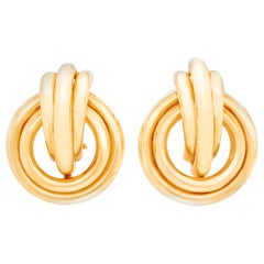 1950s Yellow Gold Earrings
