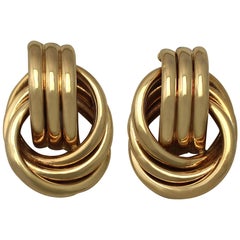 1950s Yellow Gold Earrings