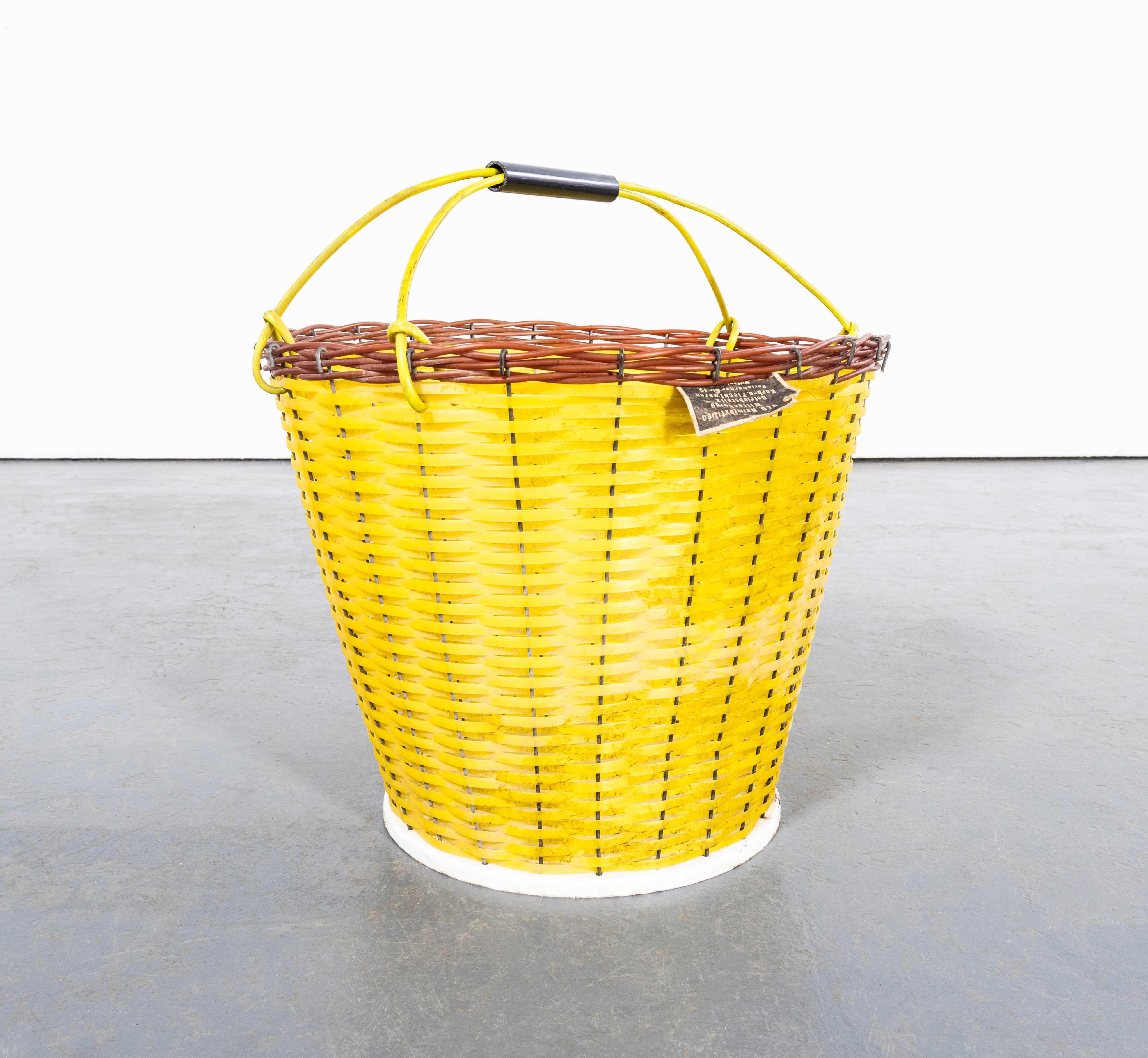 1950's Yellow Grape Picking Baskets - New Old Stock GDR - Good Quantity Availabl 1