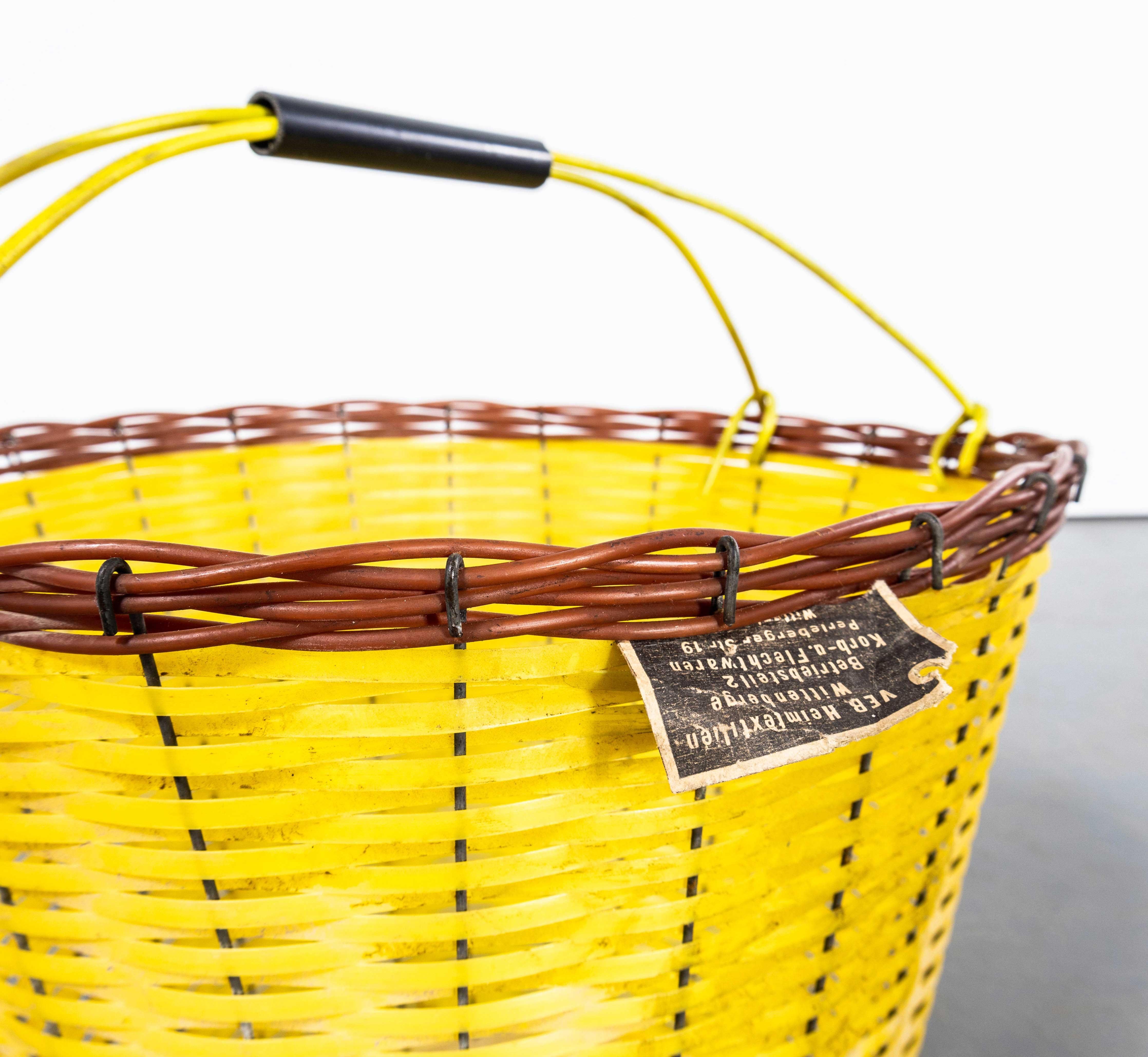 1950's Yellow Grape Picking Baskets - New Old Stock GDR - Good Quantity Availabl 2