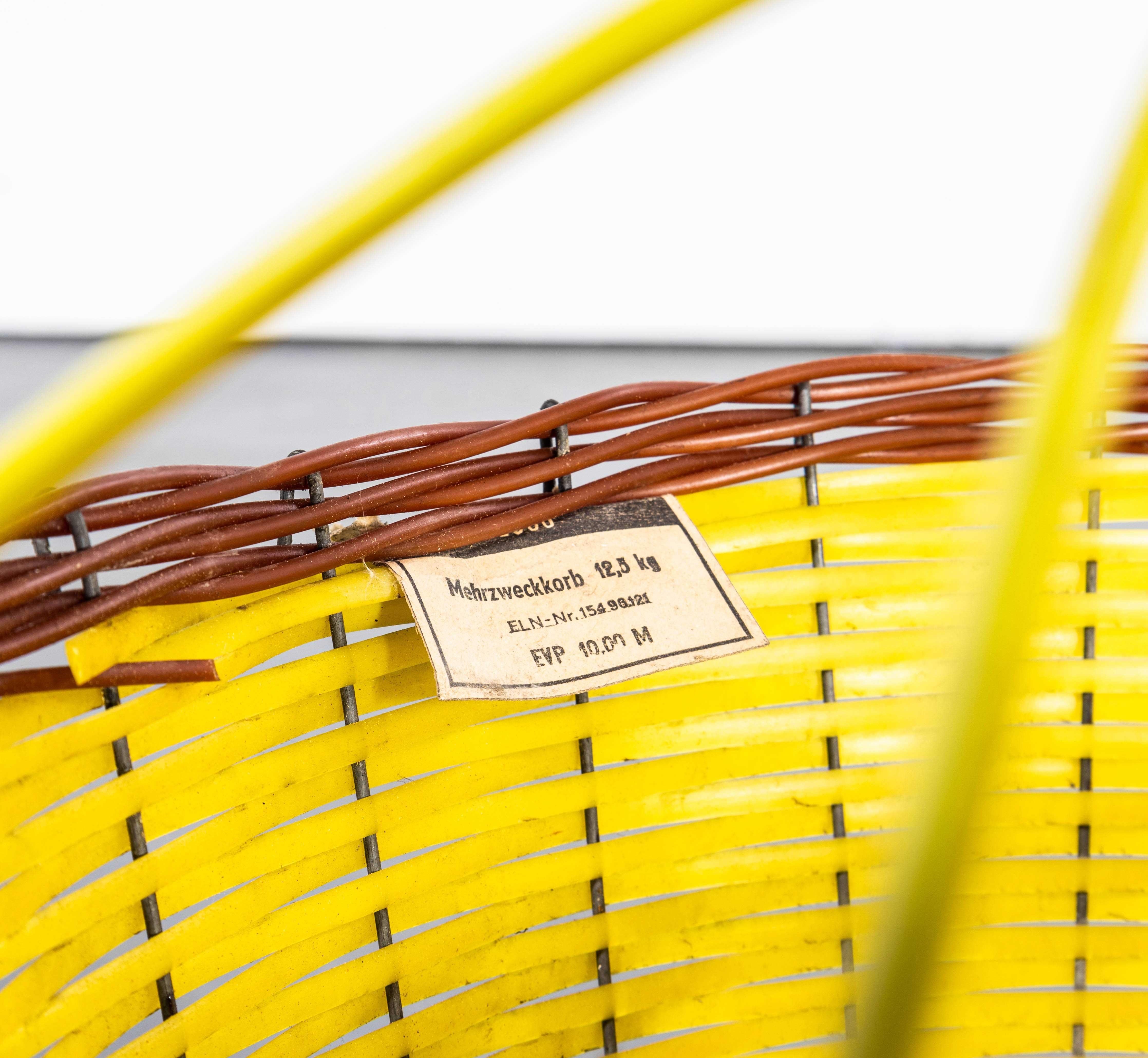 1950's Yellow Grape Picking Baskets - New Old Stock GDR - Good Quantity Availabl 3
