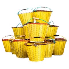 Paniers de raisins jaunes des années 1950 - Nouveau stock ancien GDR - bonne quantité disponible