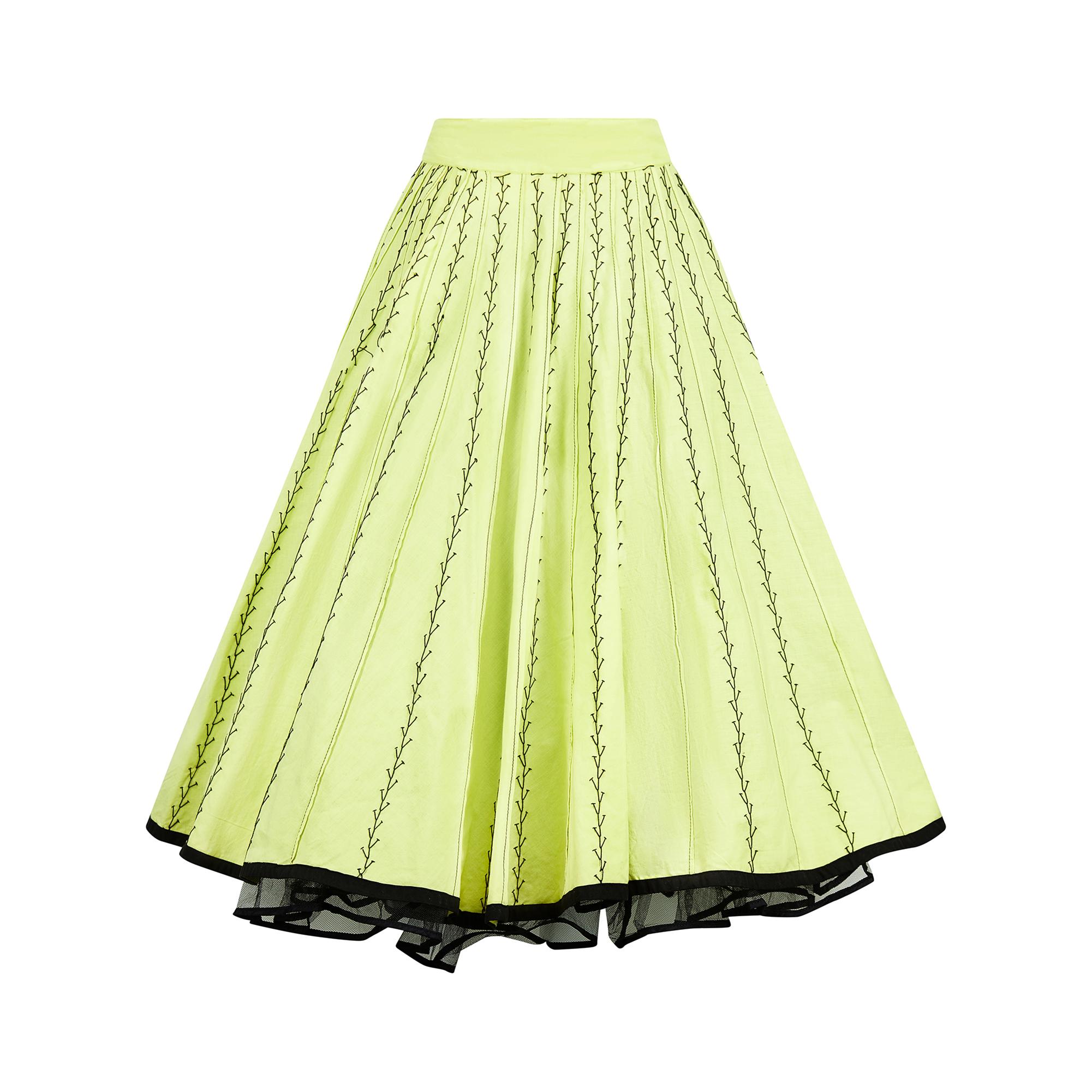 1950s Yellow Mexican Ensemble with Black Embroidery For Sale 2