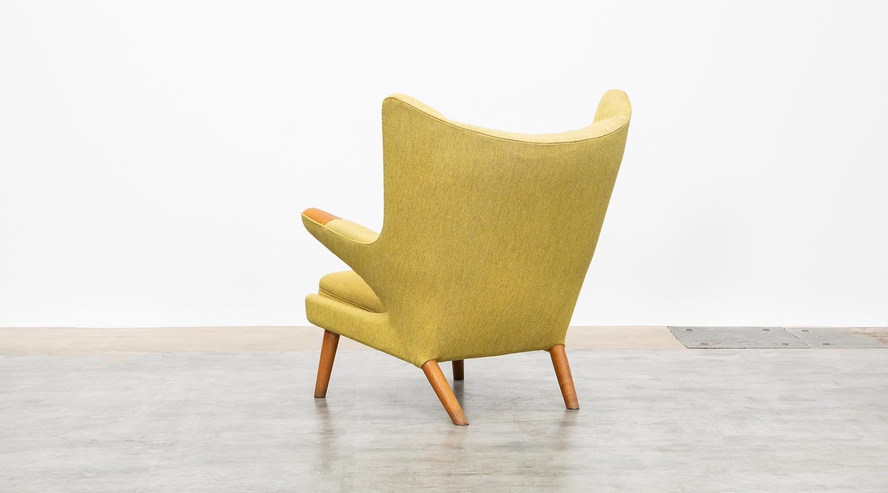 Mid-Century Modern 1950s Yellow Papa Bear Chair by Hans Wegner 'i'