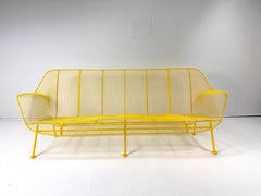 1950s Yellow "Sculptura" Collection Sofa by Russell Woodard