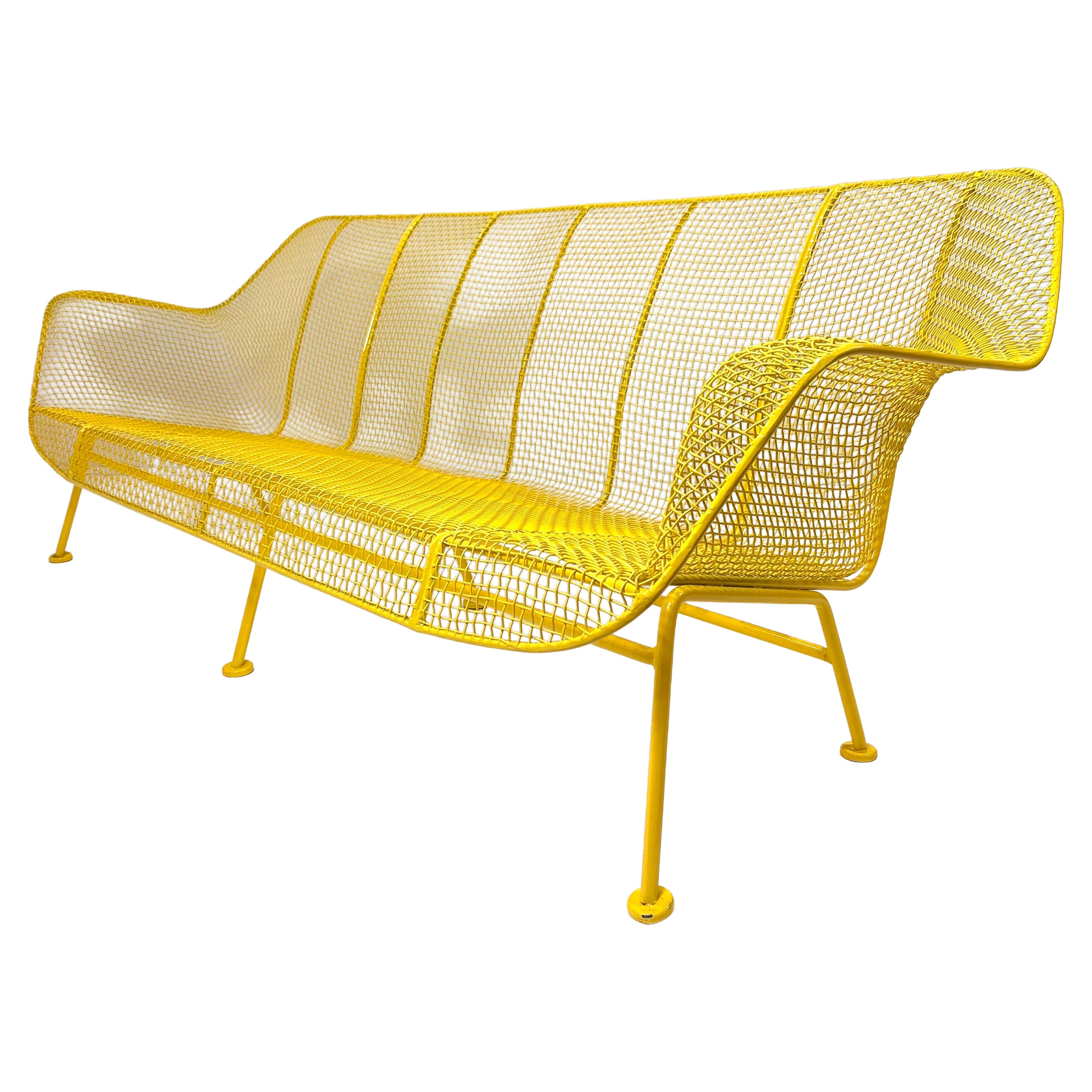 1950s Yellow "Sculptura" Collection Sofa by Russell Woodard