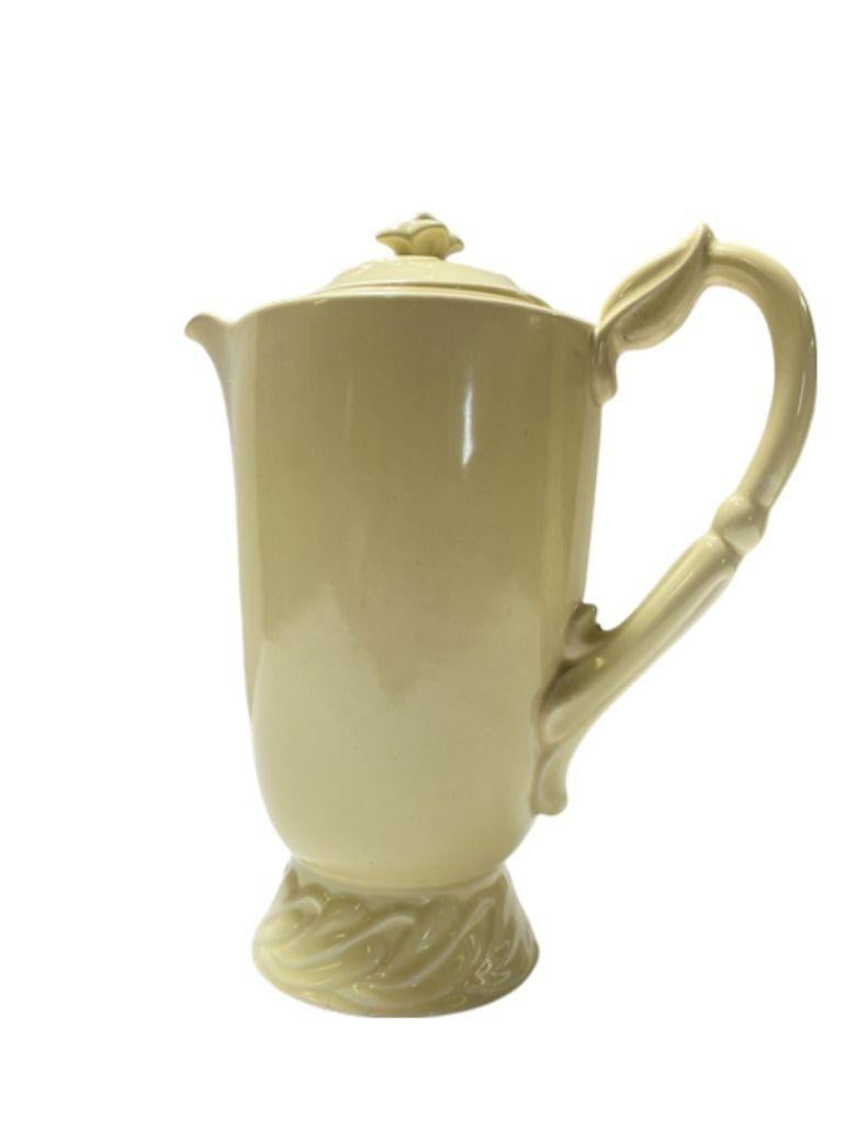 American 1950's Yellow Vernon Kilns Califonia Ceramic Large Tea Pot For Sale