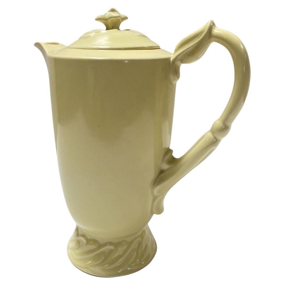 1950's Yellow Vernon Kilns Califonia Ceramic Large Tea Pot For Sale