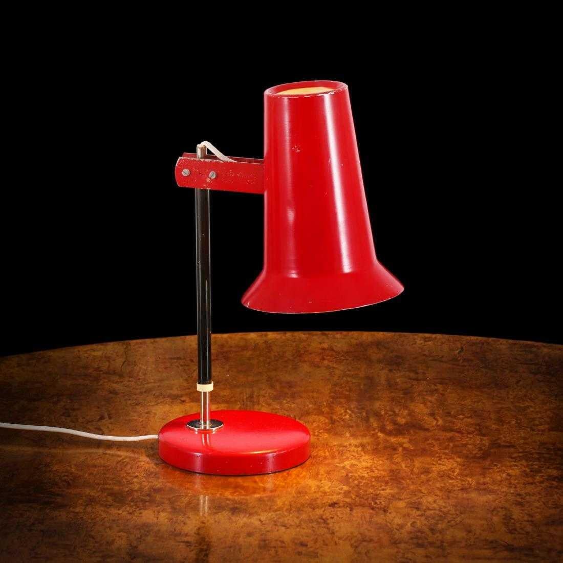 1960s Yki Nummi Series 40-040 Red Table Lamp for Stockman Orno 4