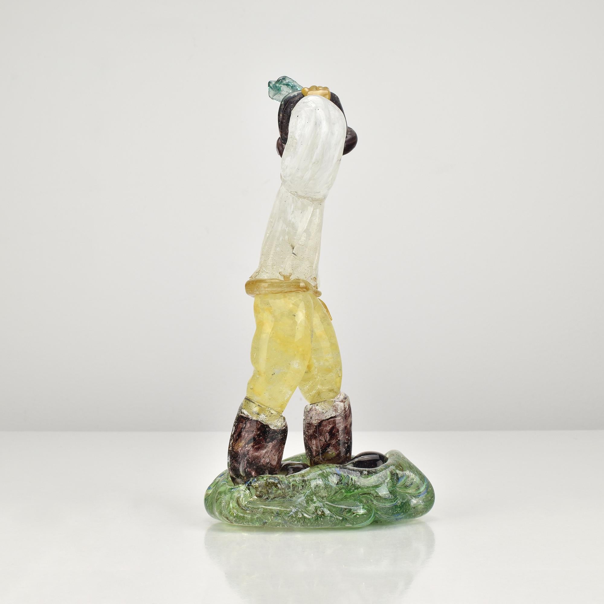 Ceco 1950s Zelezny Brod Sklo Jaroslav Brychta Nobleman Art Glass Figurine in vendita