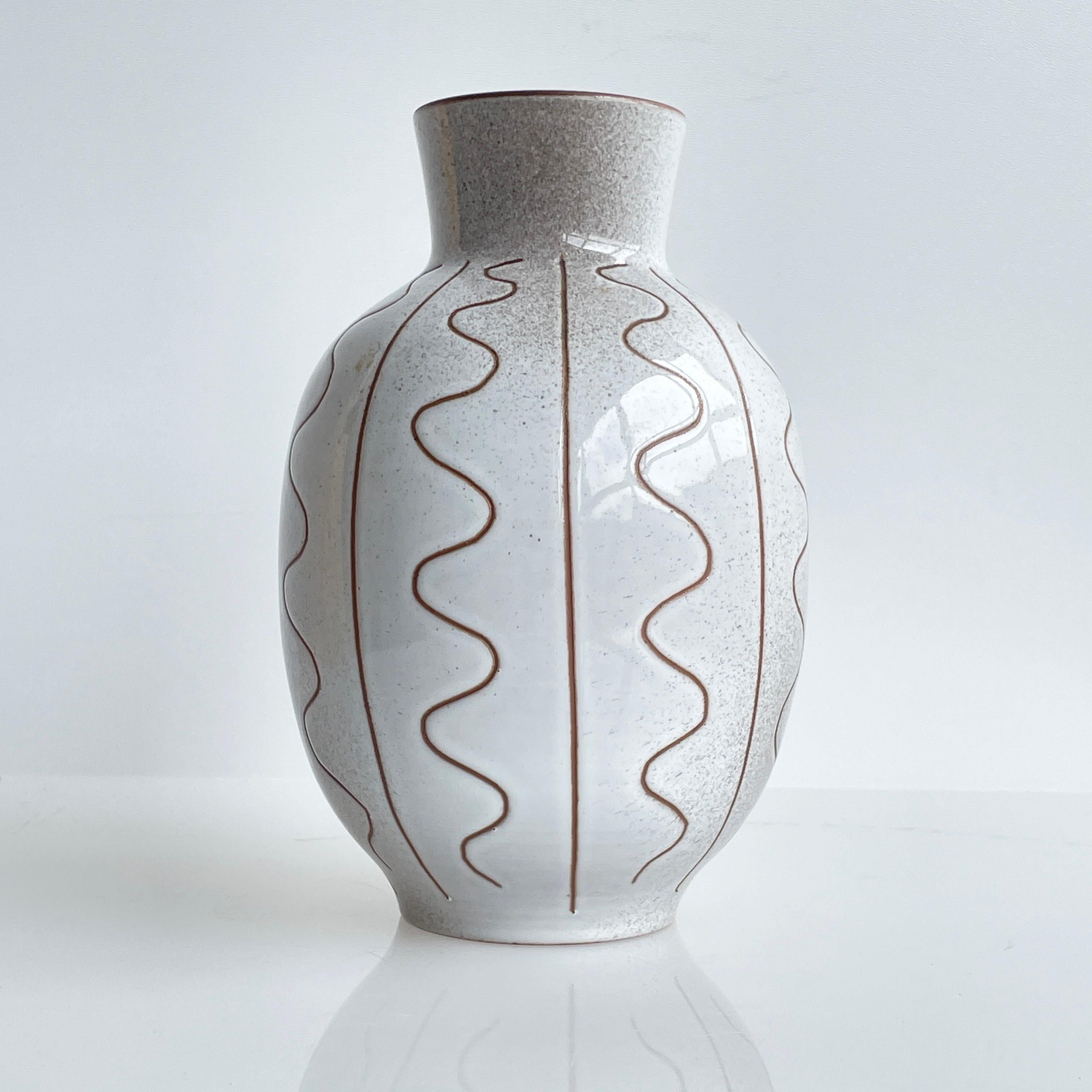 Ceramic 1950's Gustav Spörri Vase No. 1110/1 - Ziegler Schaffhausen