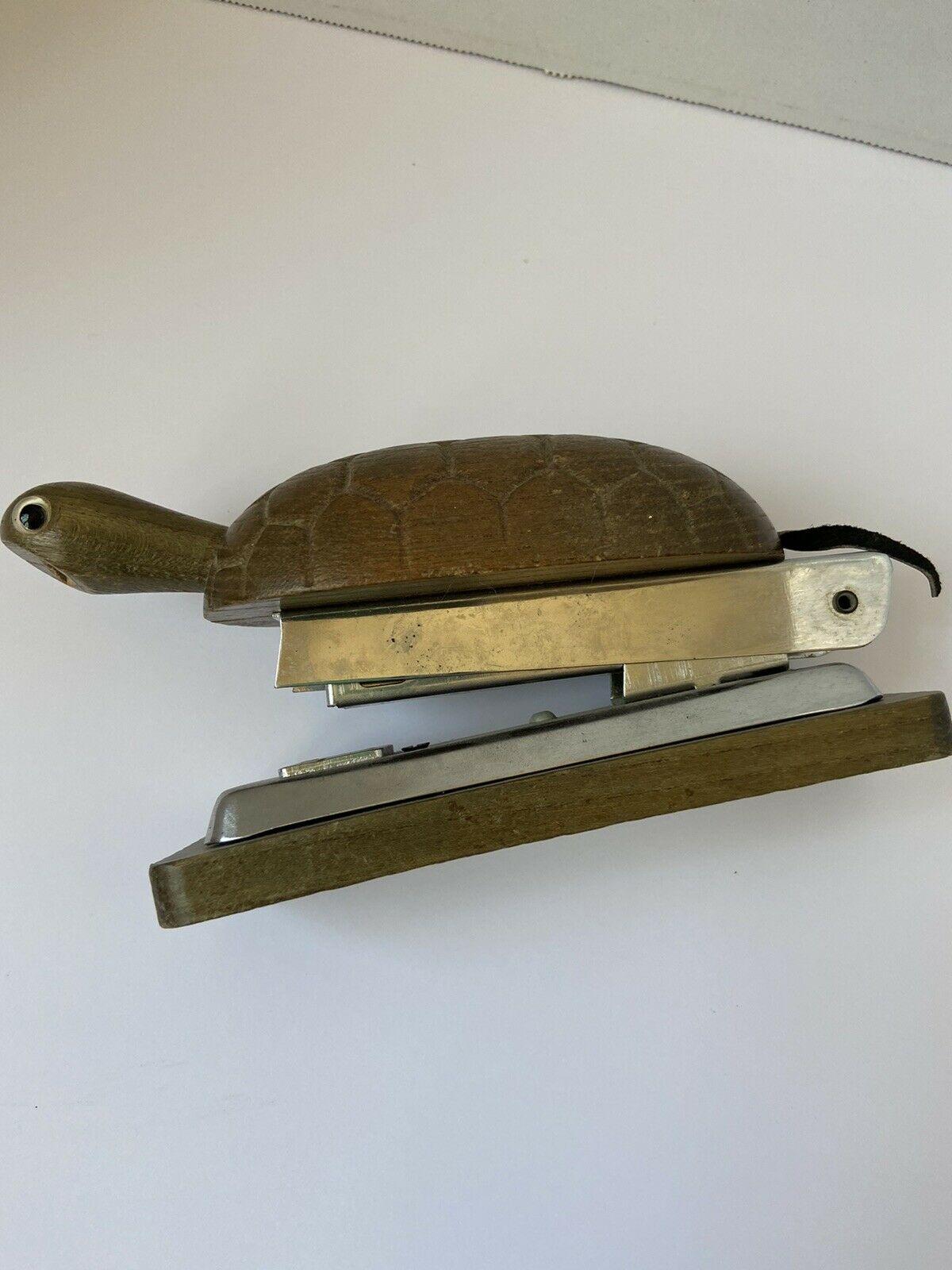 Japanese 1960s Zoo Line Too Cute Wood Turtle Desk Stapler Style Kay Bojesen, Denmark