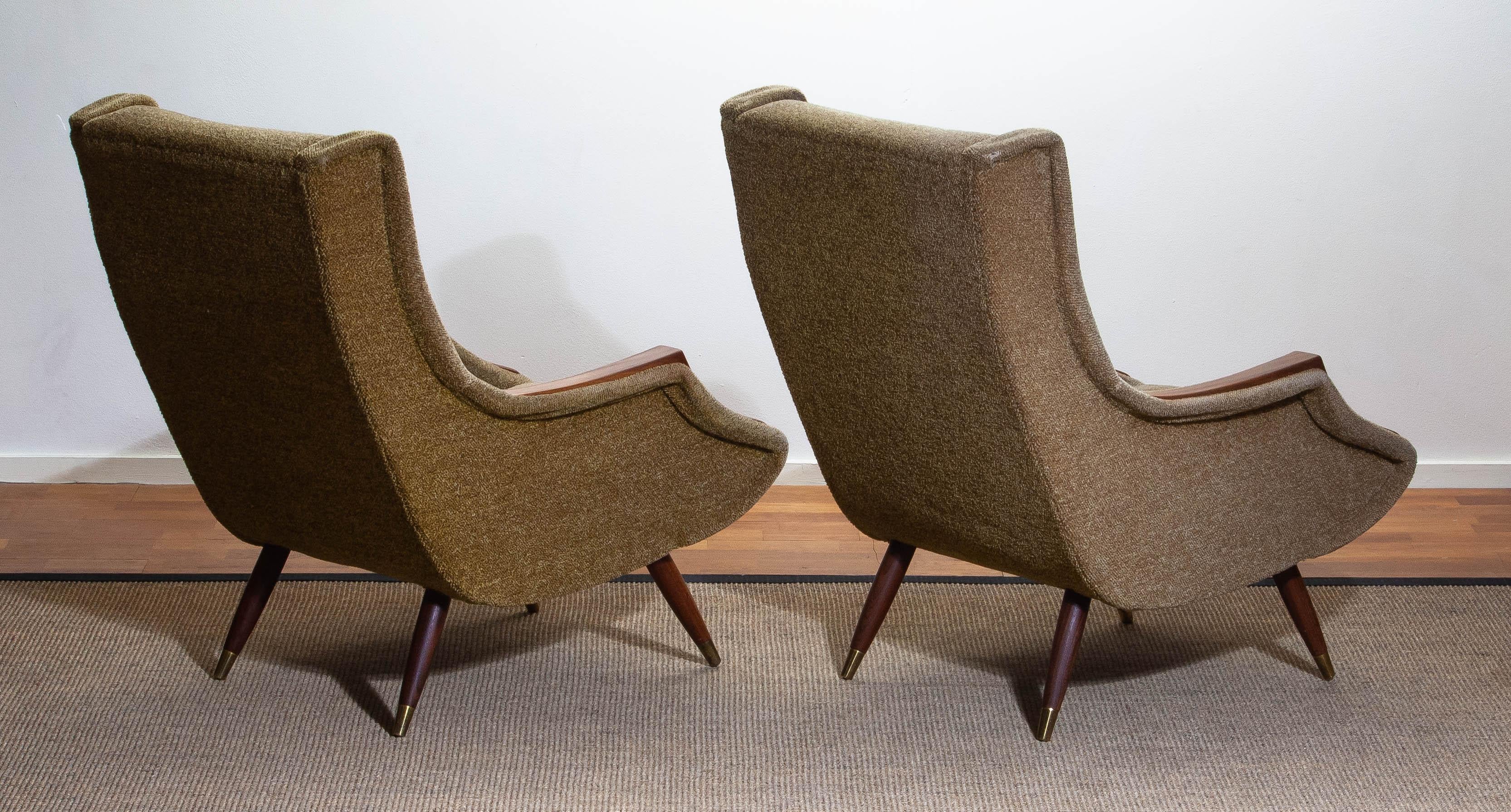 1950s, Set of Lounge Easy Club Chairs by Aldo Morbelli for Isa Bergamo, Italy 4