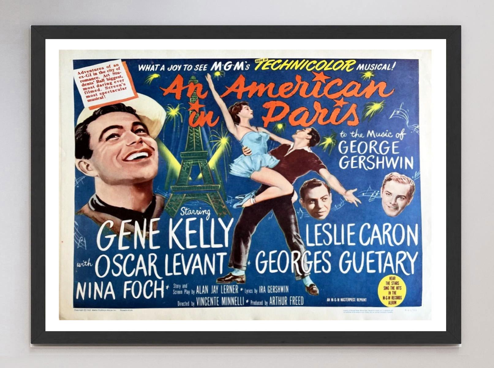 1951 Un americano en París Cartel Vintage Original Estadounidense en venta