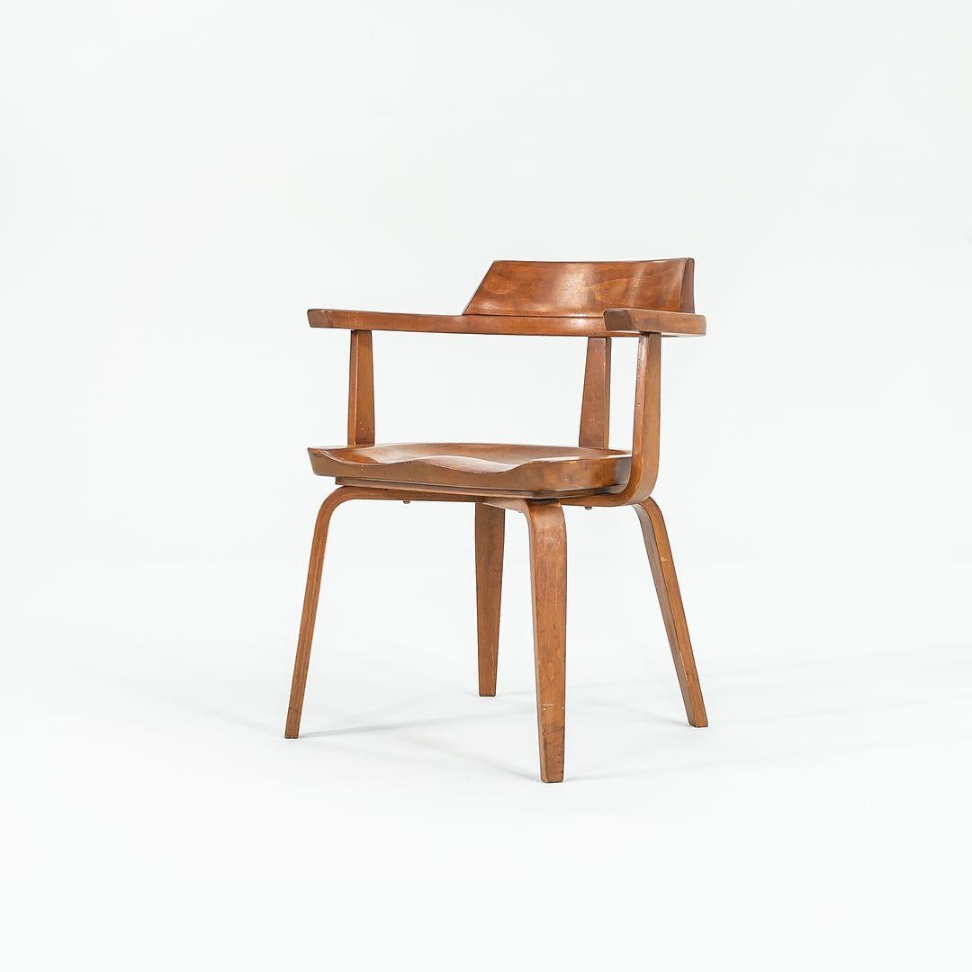 Moderne Fauteuil de salle à manger Bauhaus W199 conçu par Walter Gropius et Ben Thompson, 1951 en vente