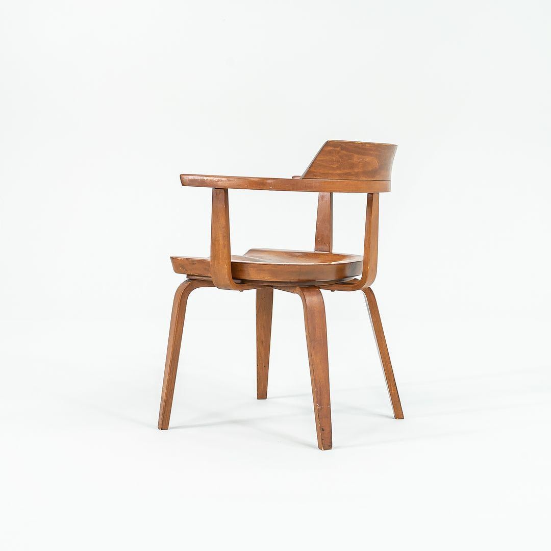 Fauteuil de salle à manger Bauhaus W199 conçu par Walter Gropius et Ben Thompson, 1951 Bon état - En vente à Philadelphia, PA