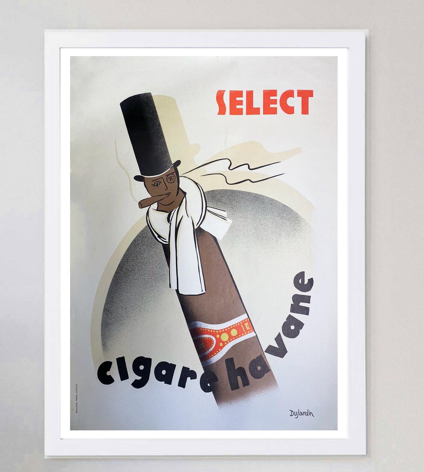 Zigarren Havane Original Vintage-Poster, 1951 (Mitte des 20. Jahrhunderts) im Angebot