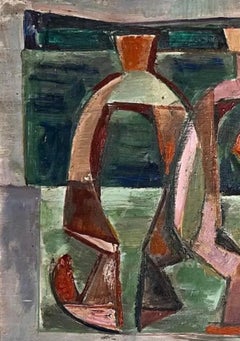 1951 E. Romano "Abstractions" Oil Painting on Artist Board