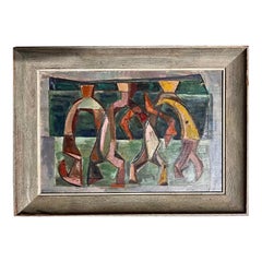 1951 E. Romano "Abstractions" Oil Painting on Artist Board