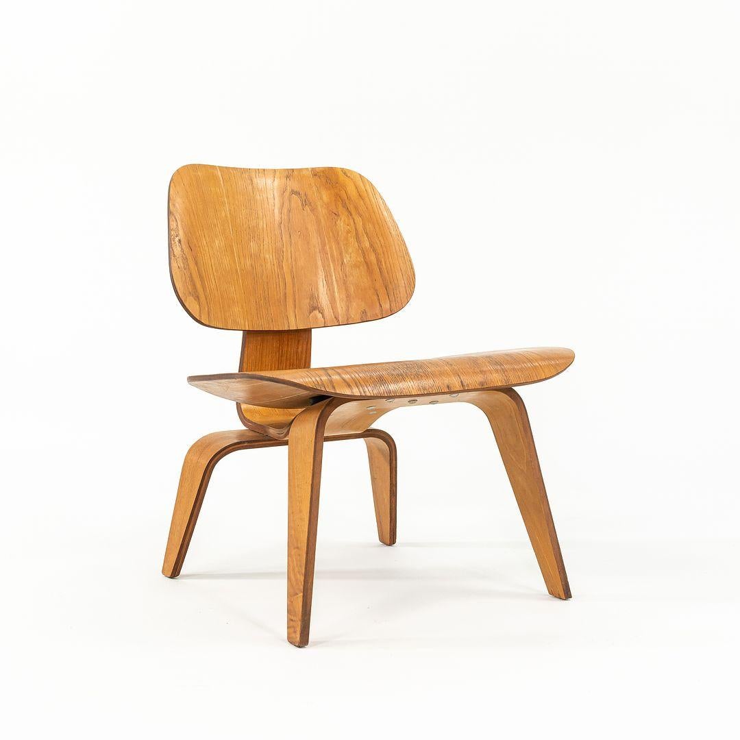 1951 Early Pair of Eames LCW Lounge Chairs in Calico Ash for Evans Herman Miller 4