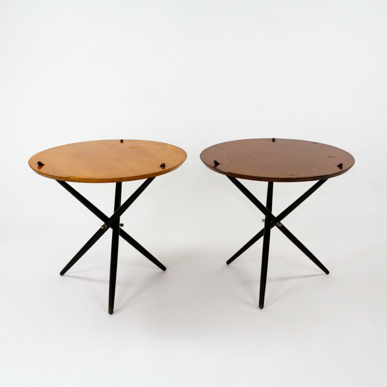 American 1951 Hans Bellman Small Tripod Table for Knoll Associates No. 103 with 24 in Top