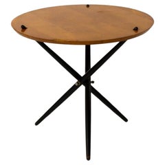Vintage 1951 Hans Bellman Small Tripod Table for Knoll Associates No 103 with 24 in Top