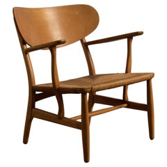 1951 HANS WEGNER Lounge chair, model no. CH-22 by Carl Hansen & Son, Denmark.