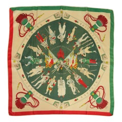 1951 Hermes "A La Gloire De La Légion Etrangère" Silk Twill Carre Scarf
