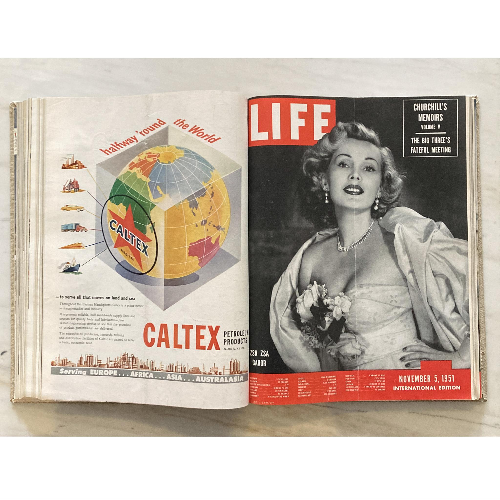 1951 Life Magazines Bound Volume, Incl Queen Elizabeth Issue, Aug-Dec, 11 numéros en vente 6
