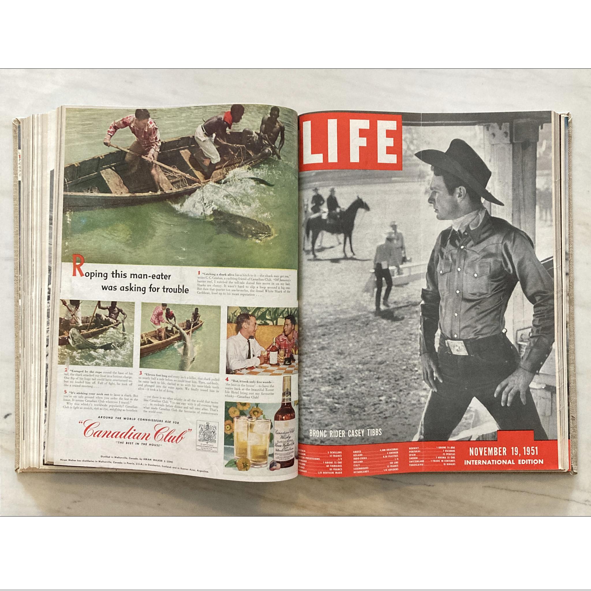 1951 Life Magazines Bound Volume, Incl Queen Elizabeth Issue, Aug-Dec, 11 numéros en vente 7