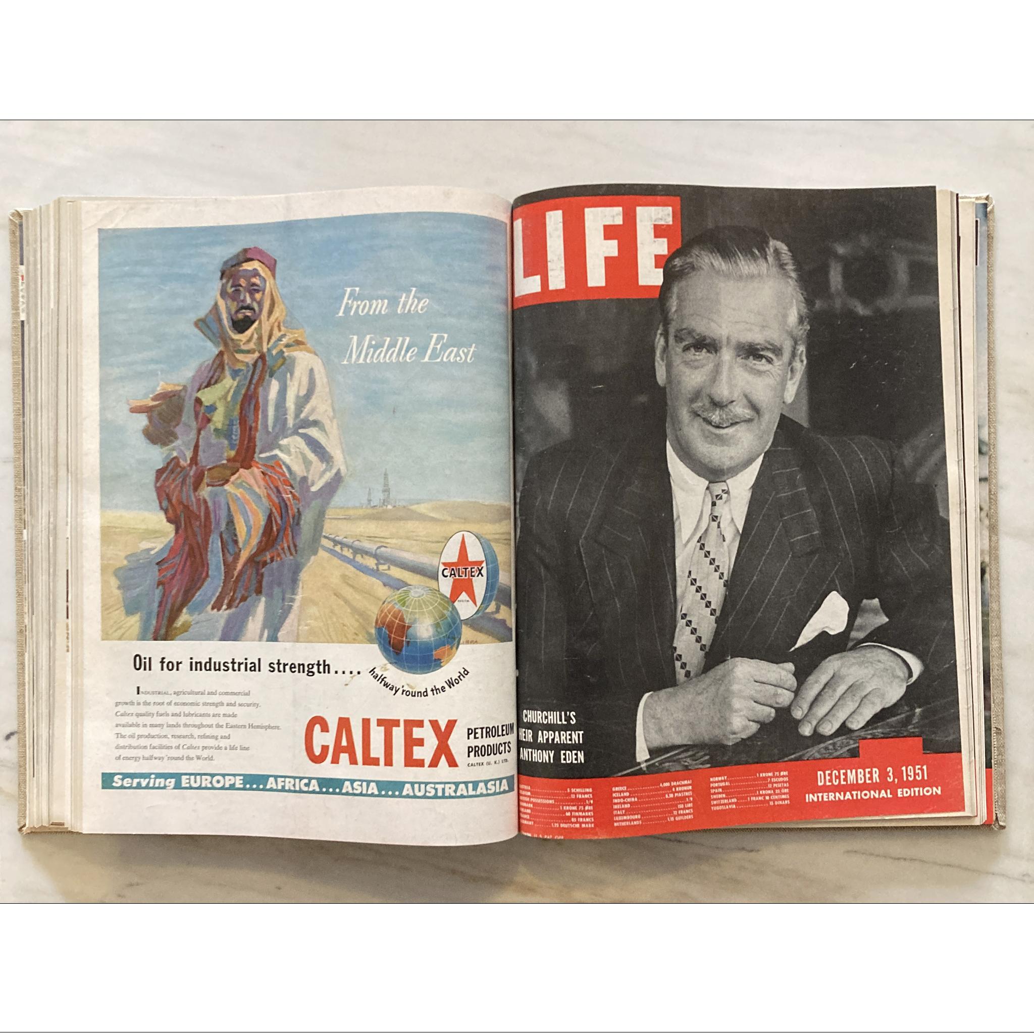 1951 Life Magazines Bound Volume, Incl Queen Elizabeth Issue, Aug-Dec, 11 numéros en vente 8