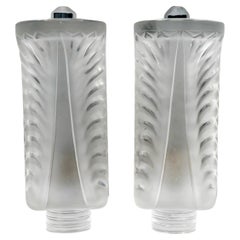 1951 Marc Lalique - Art Deco Palmes Appliques murales Cristal
