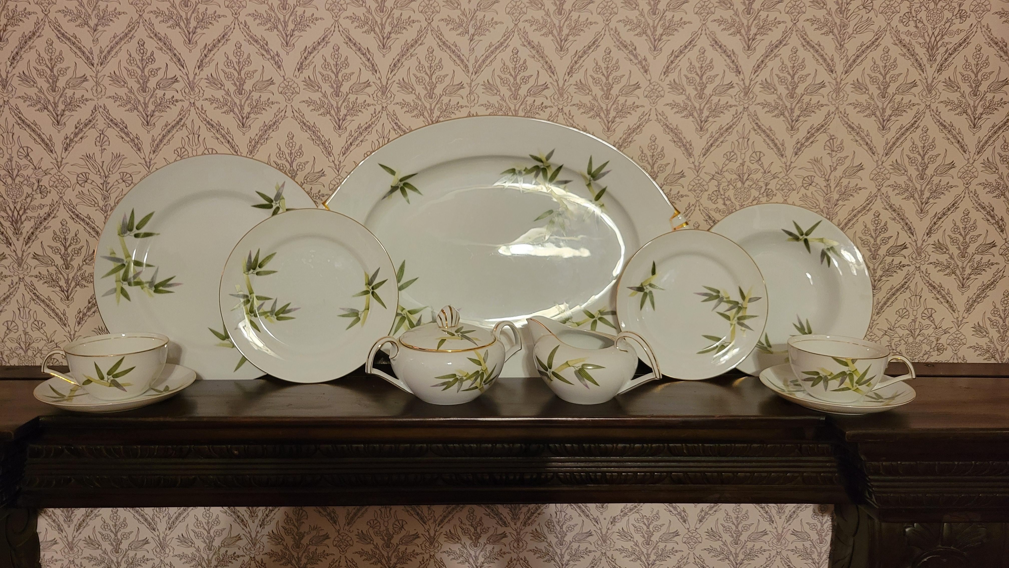 1951 Narumi Japan 'Spring Bamboo' Fine China - 8 Person Set