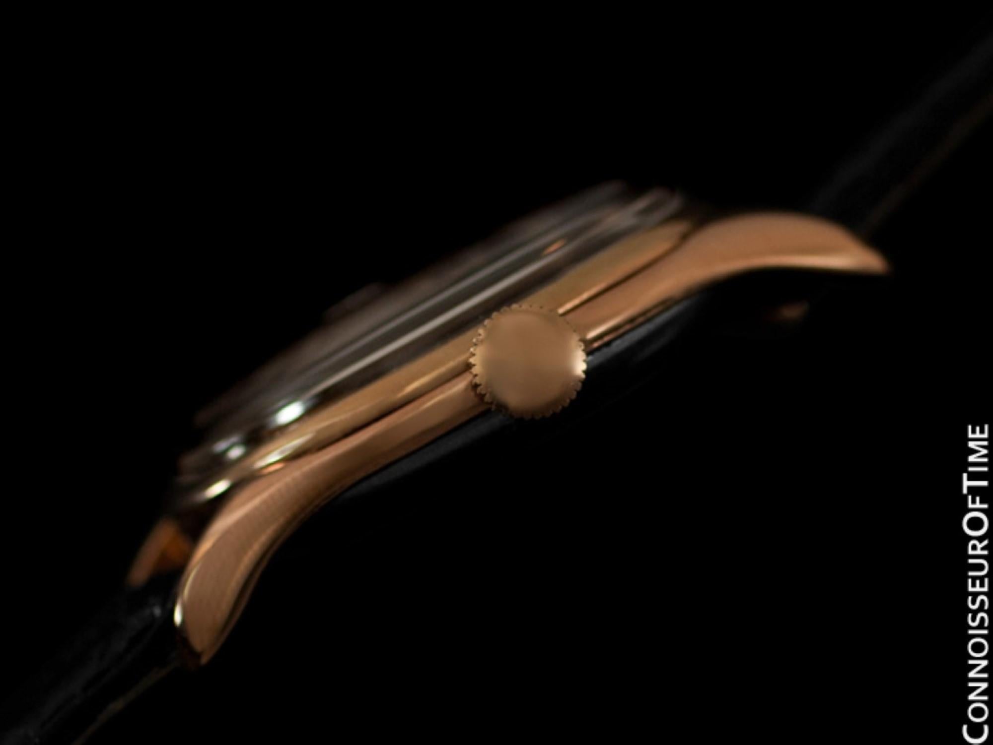 OMEGA Classic Large Vintage Mens 18K plaqué or rose 1951 en vente 4